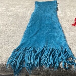 Teal Fringe Women's Scarf - Soft Wrap